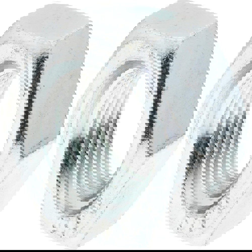 Hex Nut: 5/8-11, Grade 5 Steel, Zinc-Plated