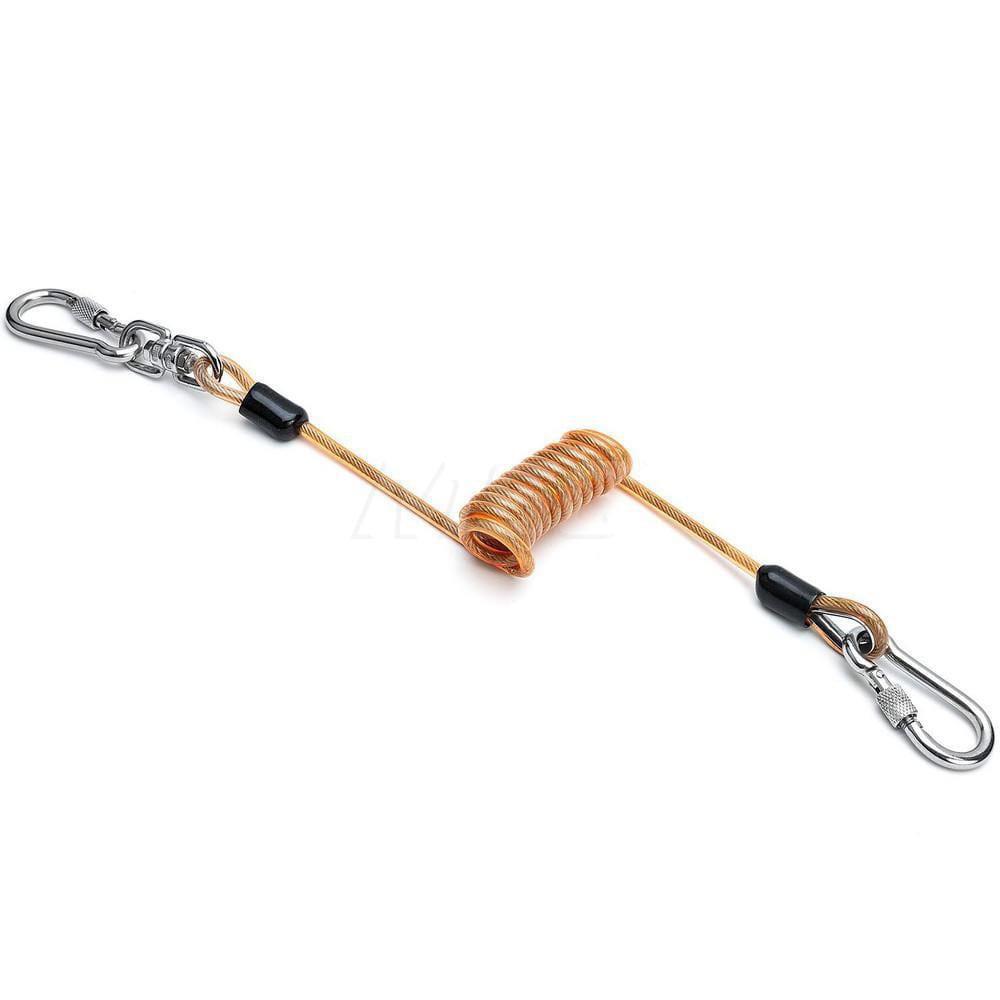 Tool Holding Accessories; Connection Type: Carabiner ; Color: Molten Orange ; Type: Coiled Cable Lanyard ; UNSPSC Code: 24112401