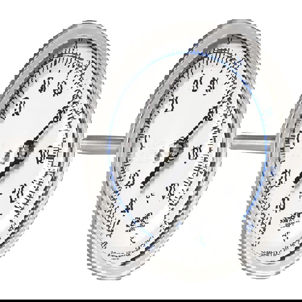Bimetal Dial Thermometer: -40 to 120 &deg; F, 3