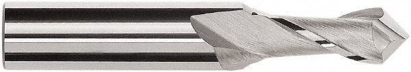 Drill Mill: 2 Flutes, 90 &deg; Point, Solid Carbide