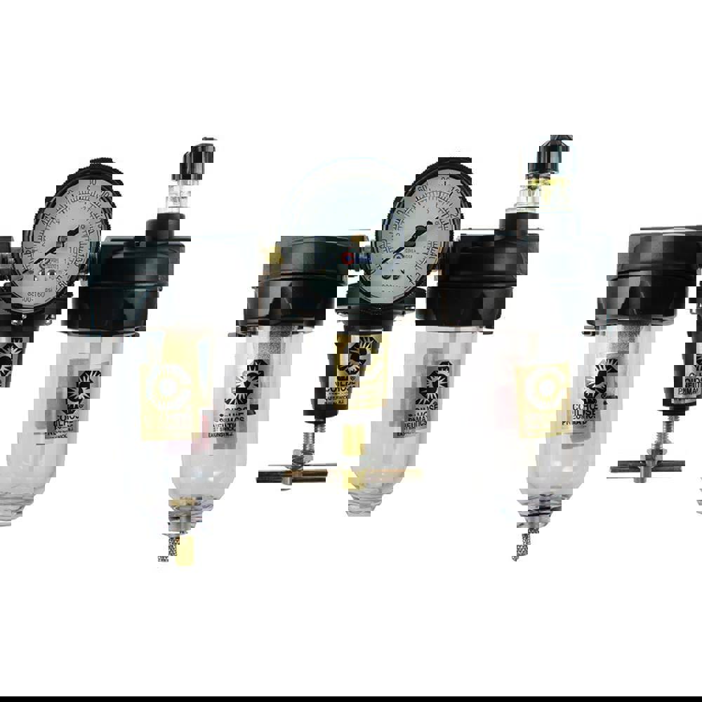 FRL Combination Unit: 1/2 NPT, Heavy-Dut