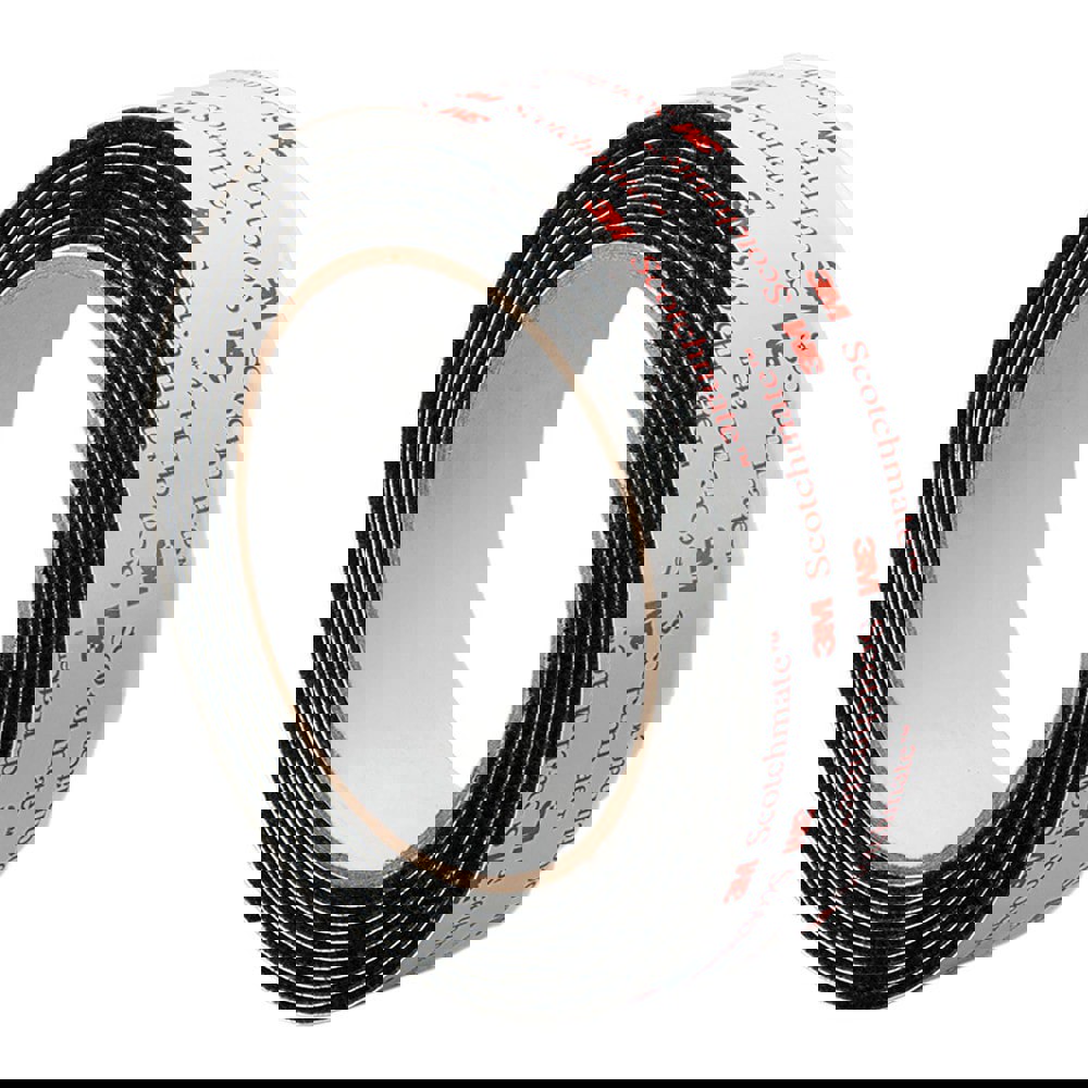 Hook & Loop; Shape: Roll ; Tape Width: 1.00in ; Color: Black ; Roll Length (yd): 5.00 ; Component Type: Hook & Loop ; UNSPSC Code: 44122109