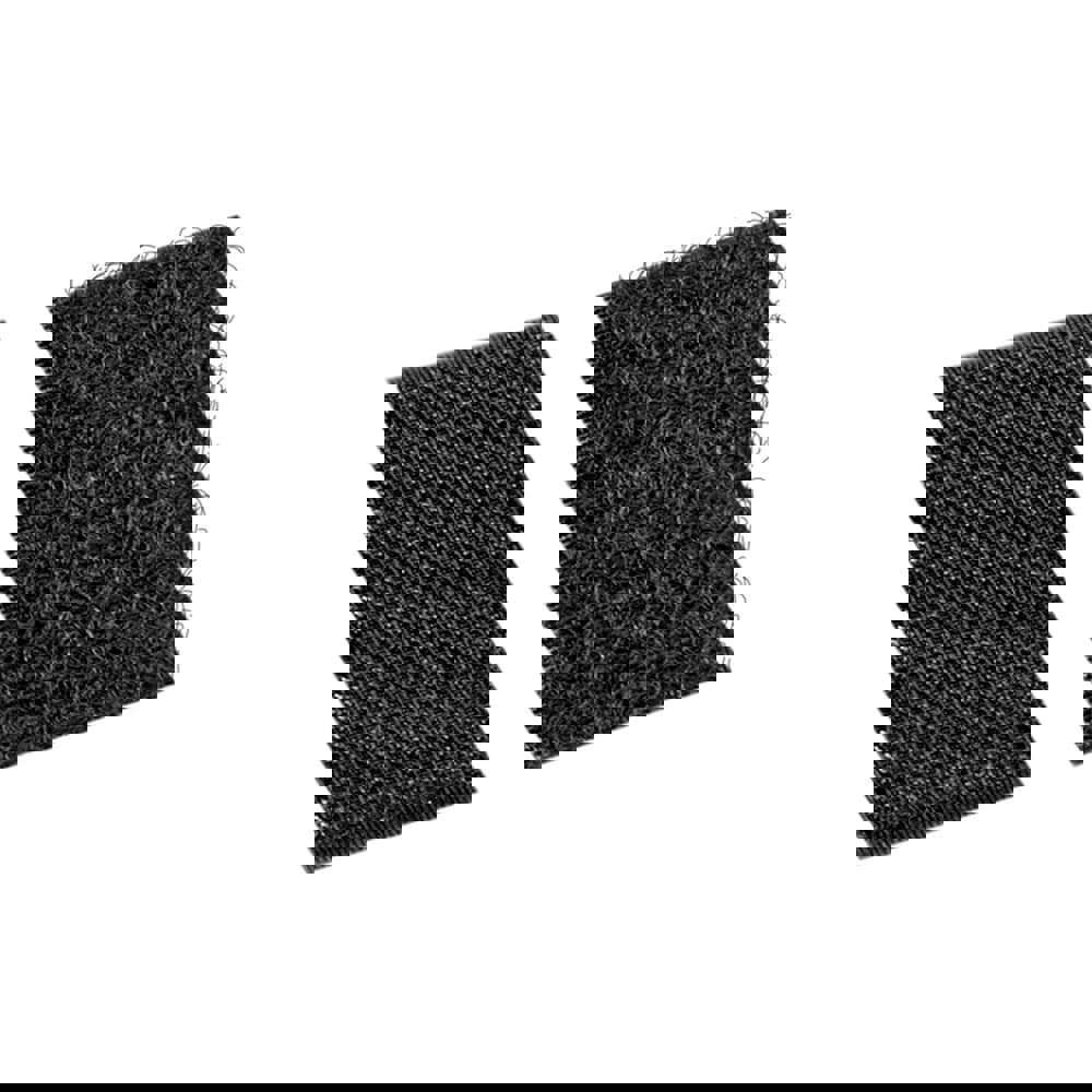 Hook & Loop; Shape: Rectangle ; Tape Width: 1.00in ; Color: Black ; Piece Length (Inch): 2 ; Component Type: Hook & Loop ; Number Of Pieces: 100.000