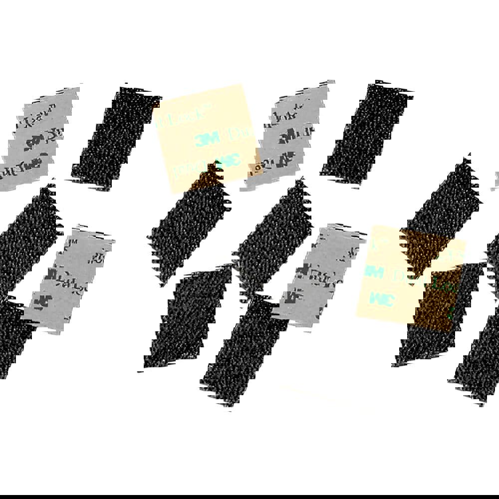 Hook & Loop; Shape: Square ; Tape Width: 1.00in ; Color: Black ; Piece Length (Inch): 1 ; Component Type: Dual Lock ; Number Of Pieces: 100.000