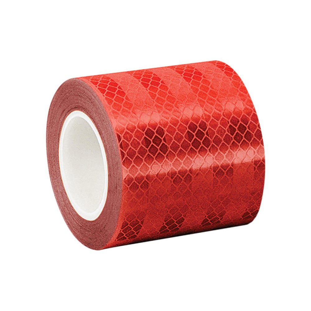 DOT Conspicuity Tape; Color: Red ; Tape Material: Reflective Sheeting ; Width (Inch): 4 ; Length (Feet): 15 ; Length (Inch): 180 ; UNSPSC Code: 41122703