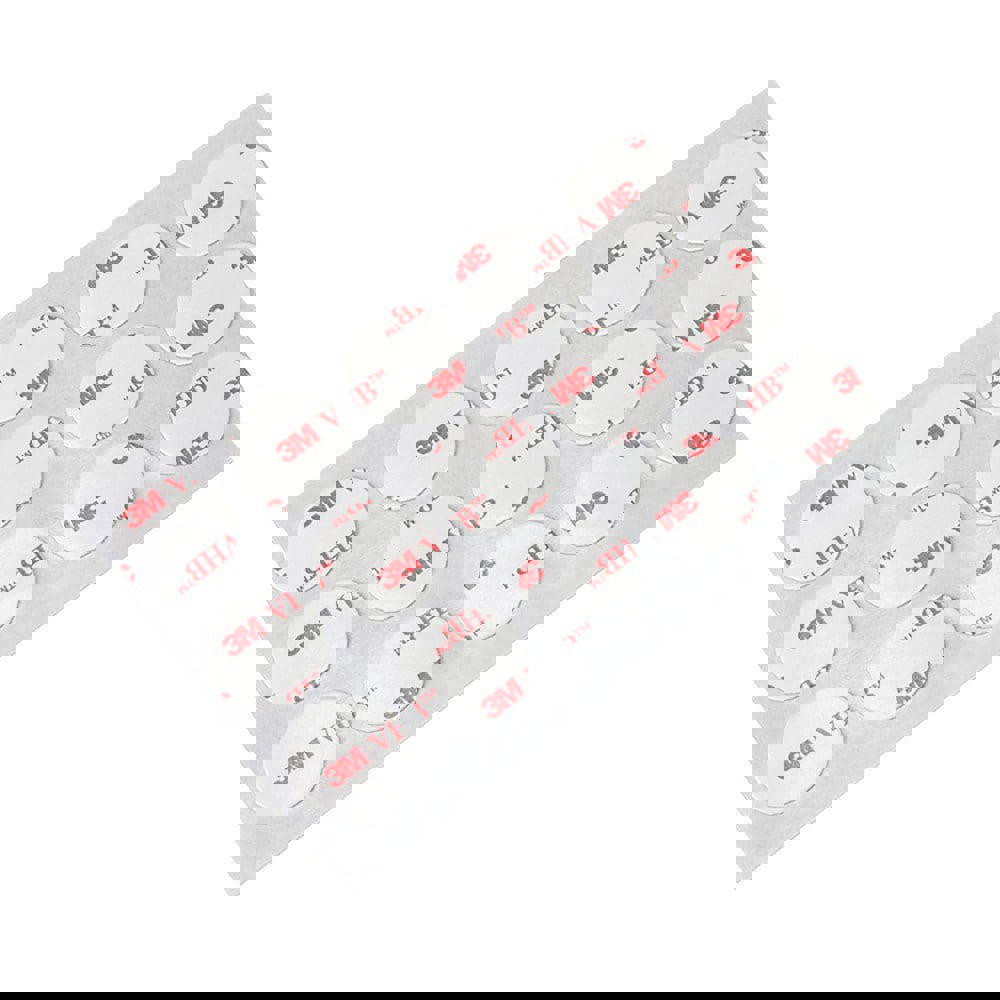 White Double-Sided Foam Tape: 1/2