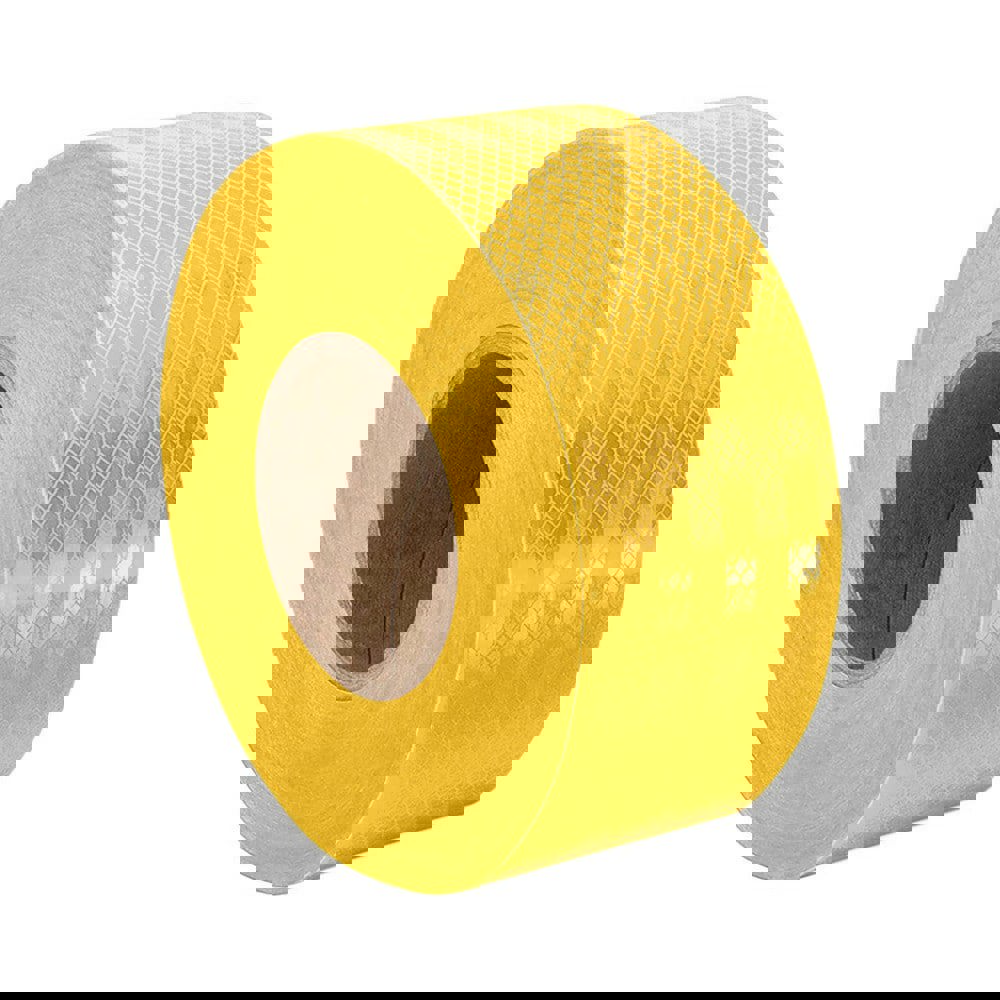DOT Conspicuity Tape; Color: Yellow ; Tape Material: Reflective Sheeting ; Width (Inch): 1-3/4 ; Length (Feet): 150 ; Length (Inch): 1800