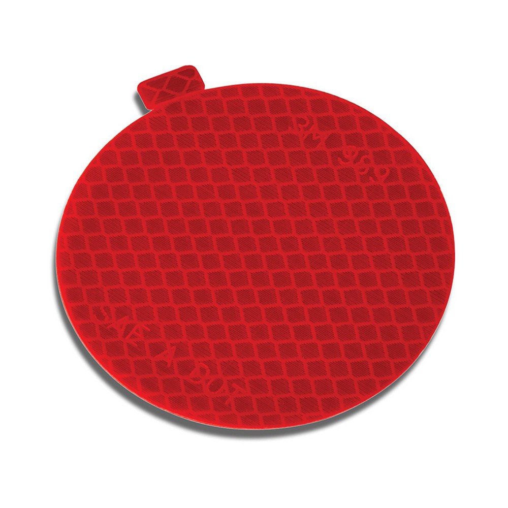 DOT Conspicuity Tape; Color: Red ; Tape Material: Reflective Sheeting ; Width (Inch): 3 ; Length (Feet): 0.25 ; Diameter (Inch, Fraction): 3 ; Length (Inch): 3