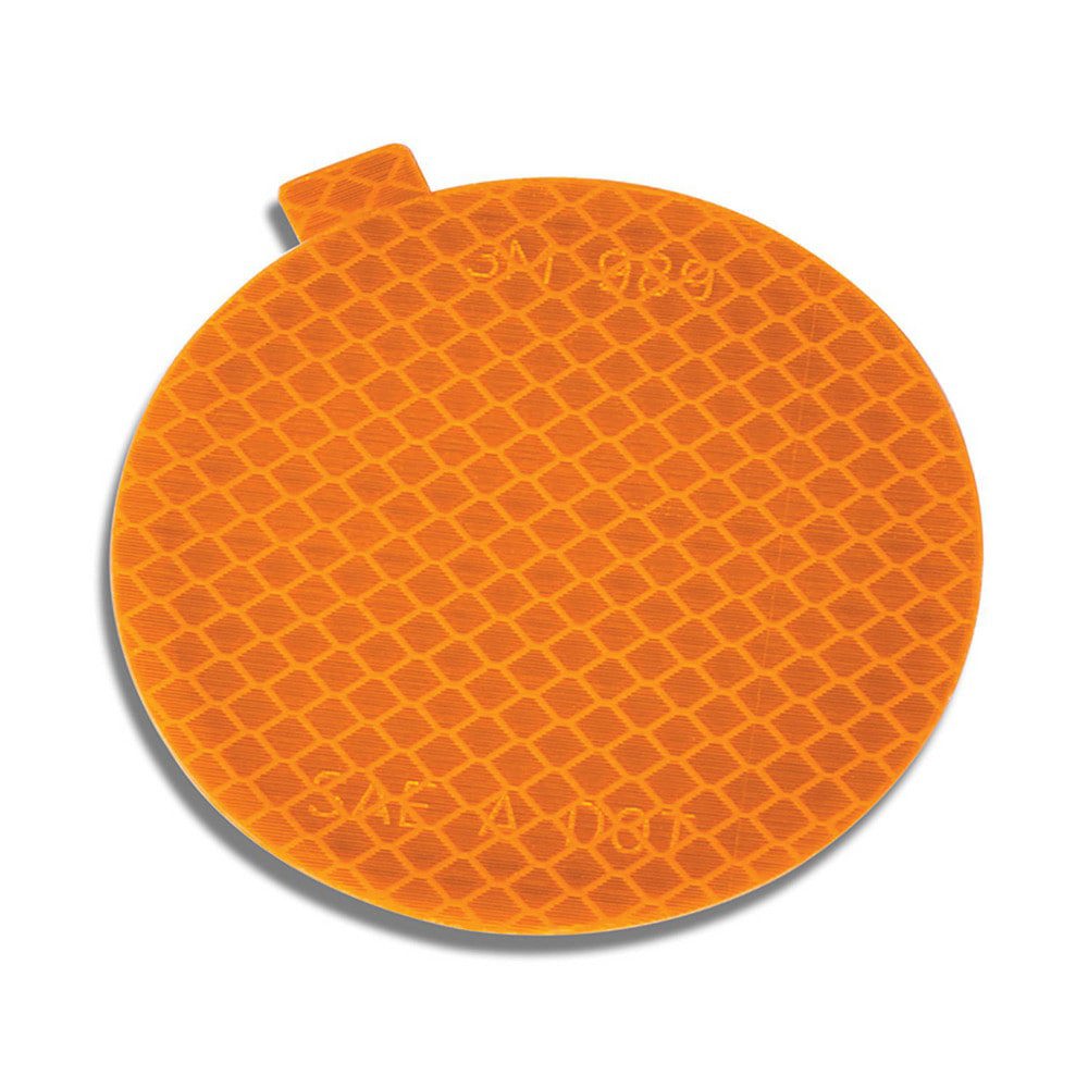 DOT Conspicuity Tape; Color: Orange ; Tape Material: Reflective Sheeting ; Width (Inch): 3 ; Length (Feet): 0.25 ; Diameter (Inch, Fraction): 3 ; UNSPSC Code: 41122703