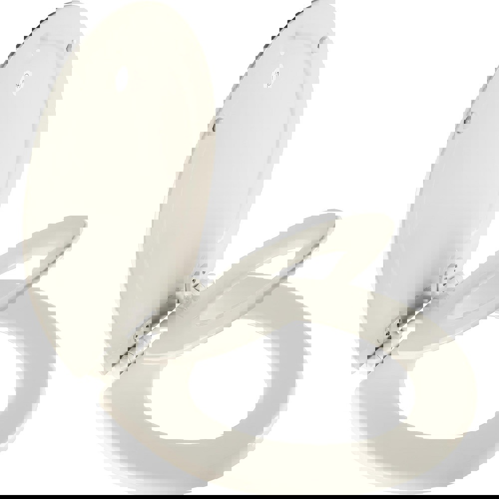 Toilet Seats; Type: Child; Closed ; Style: Round ; Material: Enameled Wood; Plastic ; Color: Biscuit ; Outside Width: 14.375in (Inch); Inside Width: 8.3130in (Inch)