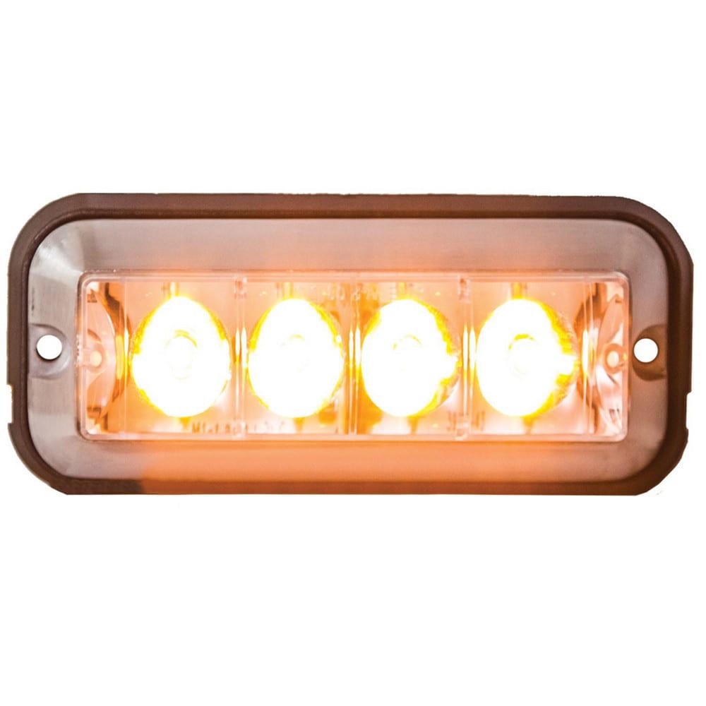 Auxiliary Lights; Light Type: Strobe Light ; Amperage Rating: 0.5400 ; Light Technology: LED ; Color: Amber ; Wattage: 10.550 ; Material: Polycarbonate; Aluminum