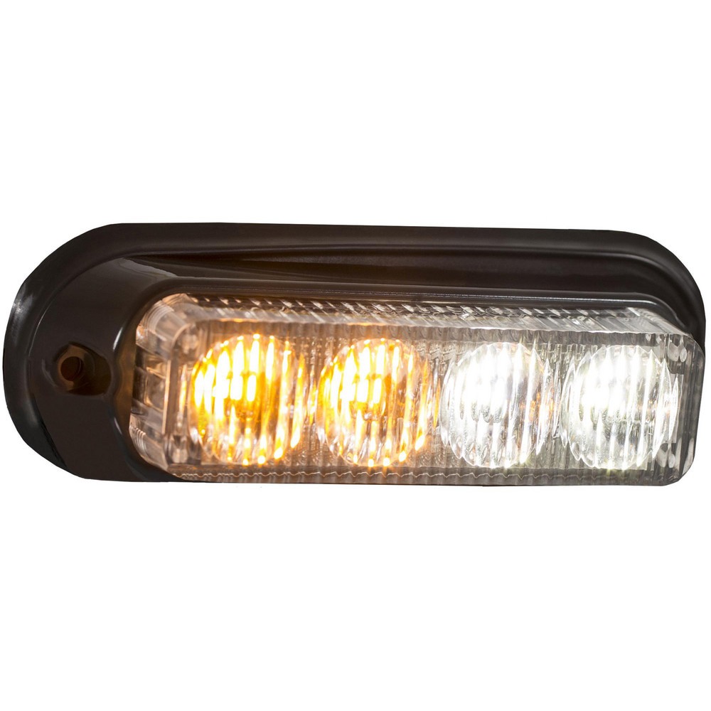 Auxiliary Lights; Light Type: Strobe Light ; Amperage Rating: 0.4000 ; Light Technology: LED ; Color: Amber; Clear ; Material: Aluminum ; Voltage: 12-24
