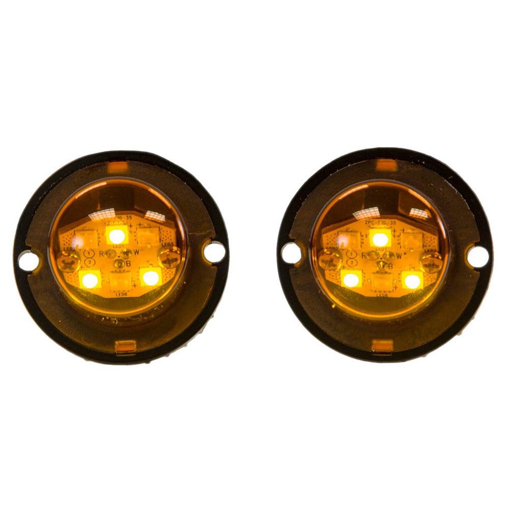 Auxiliary Lights; Light Type: Strobe Light ; Amperage Rating: 1.3000 ; Light Technology: LED ; Color: Amber ; Material: Aluminum ; Voltage: 12-24