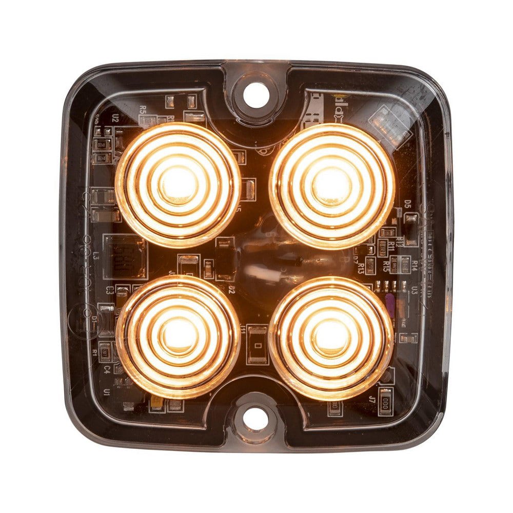 Auxiliary Lights; Light Type: Strobe Light ; Amperage Rating: 0.4500 ; Light Technology: LED ; Color: Amber ; Material: Polycarbonate; Aluminum ; Voltage: 12-24