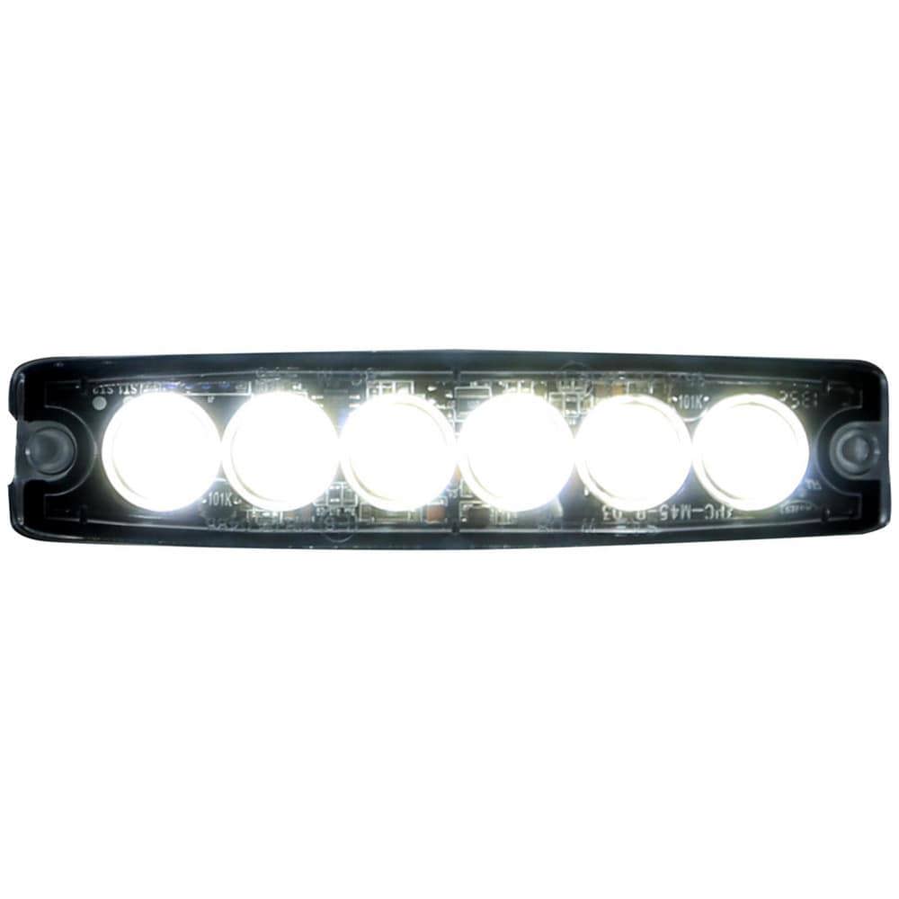 Towing Lights; Type: LED ; Color: Clear ; Length (Inch): 5-9/64 ; Width (Inch): 17/64 ; Voltage: 12-24V ; Material: Aluminum
