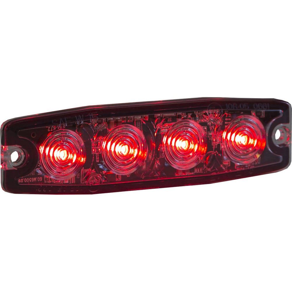 Auxiliary Lights; Light Type: Strobe Light ; Amperage Rating: 0.6500 ; Light Technology: LED ; Color: Red ; Material: Aluminum ; Voltage: 12-24