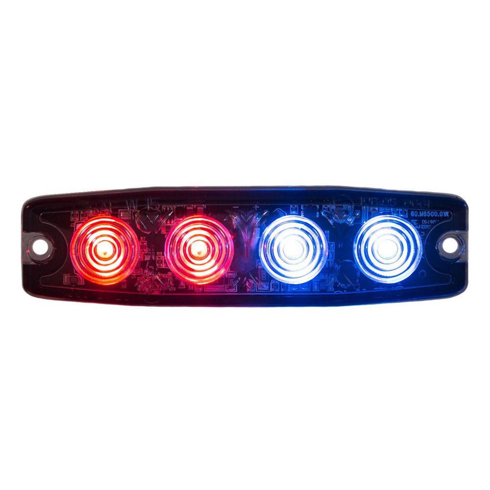 Auxiliary Lights; Light Type: Strobe Light ; Amperage Rating: 0.6500 ; Light Technology: LED ; Color: Red; Blue ; Material: Aluminum ; Voltage: 12-24