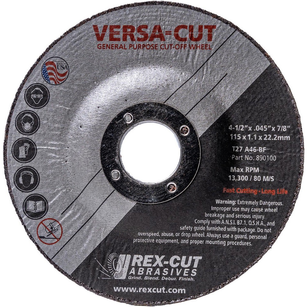 Cutoff Wheels; Wheel Diameter (Inch): 6 ; Wheel Thickness (Inch): 0.045 ; Hole Size (Inch): 7/8 ; Abrasive Material: Aluminum Oxide ; Reinforced: Reinforced ; Grit: 46