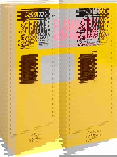 Space Saver Cabinet: Manual Closing, 1 Shelf, Yellow