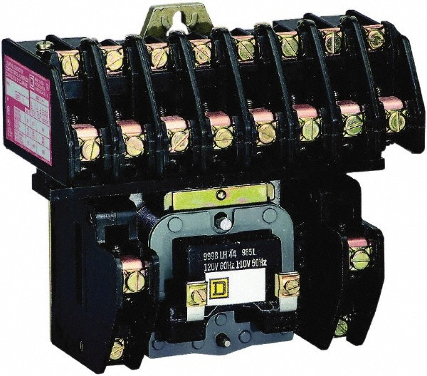 No Enclosure, 10 Pole, Electrically Held Lighting Contactor