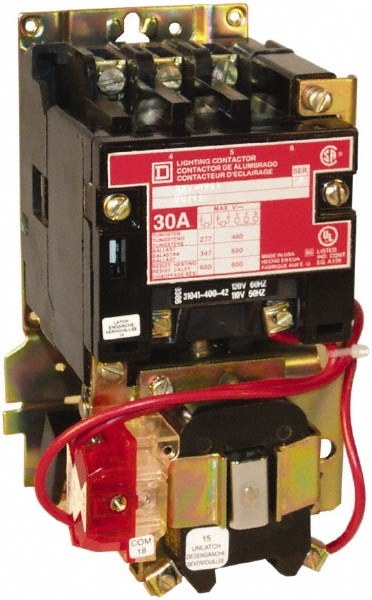 No Enclosure, 2 Pole, Mechanically Held Lighting Contactor
