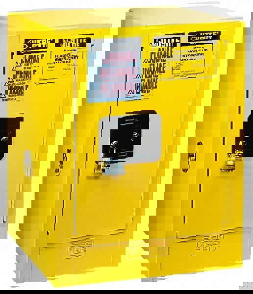 Bench Top Cabinet: Self-Closing, 1 Shelf, Yellow