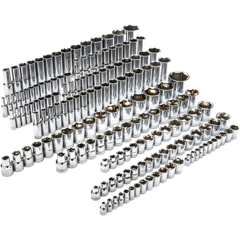 Socket Sets; Set Type: Socket Set ; Drive Size: 1/2; 1/4; 3/8 ; Minimum Size (Inch): 5/32 ; Minimum Size (mm): 4.00 ; Maximum Size (Inch): 1-1/2 ; Maximum Size (mm): 24.00