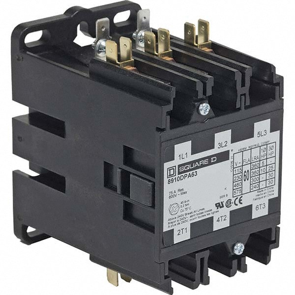 3 Pole, 60 Amp Inductive Load, Definite Purpose Contactor