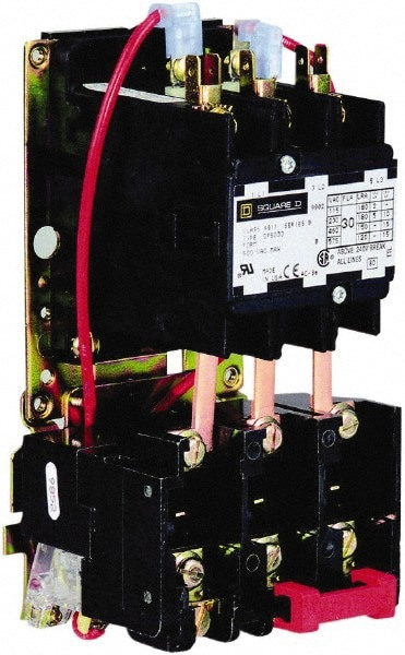 3 Pole, 30 Amp Inductive Load, 110 Coil VAC at 50 Hz and 120 Coil VAC at 60 Hz, Definite Purpose Contactor