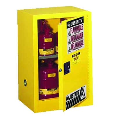 Space Saver Cabinet: Manual Closing, 1 Shelf, Yellow