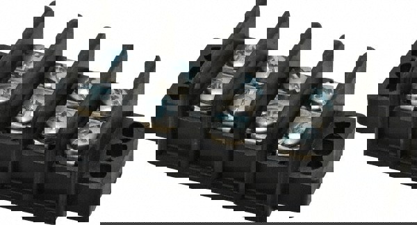 4 Poles, 600 Volt, 30 Amp, -40 to 266&deg;F, Polyester Thermoplastic, Polyester Thermoplastic Multipole Terminal Block