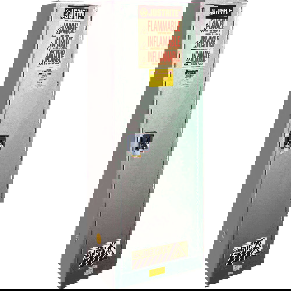 Space Saver Cabinet: Manual Closing, 3 Shelves, Gray