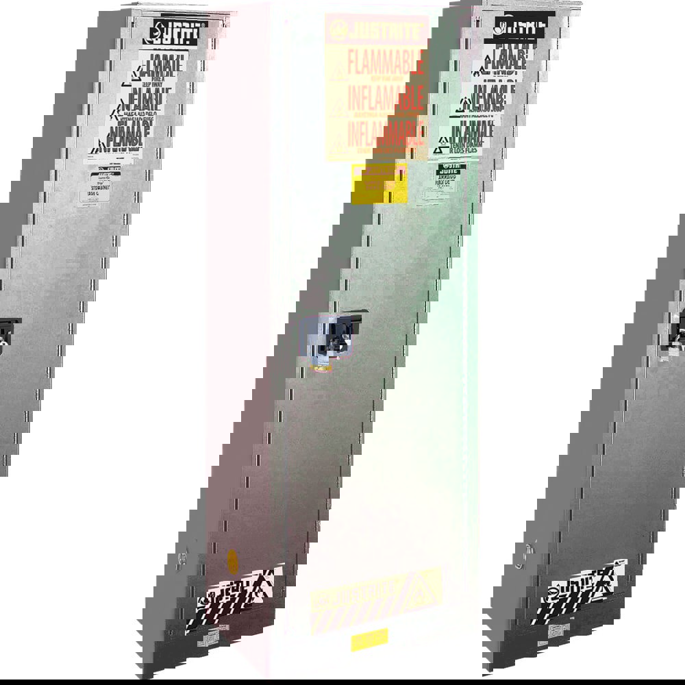 Space Saver Cabinet: Self-Closing, 3 Shelves, Gray