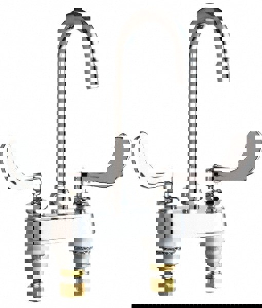 Wrist Blade Handle, Deck Mounted Bathroom Faucet