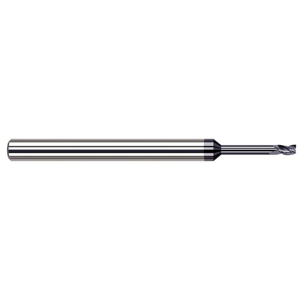 Square End Mill: 1/8'' Dia, 3/16'' LOC, 1/8'' Shank Dia, 2-1/2'' OAL, 4 Flutes, Solid Carbide