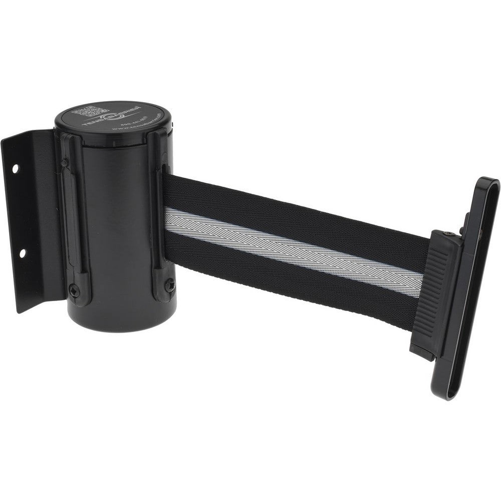 Pedestrian Barrier: Black, Wall Mount, Use with Tensabarrier