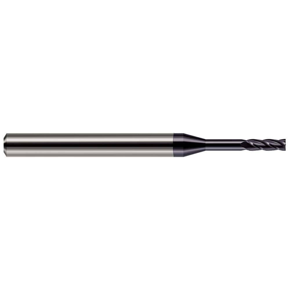 Square End Mill: 1/32'' Dia, 3/32'' LOC, 1/8'' Shank Dia, 1-1/2'' OAL, 4 Flutes, Solid Carbide