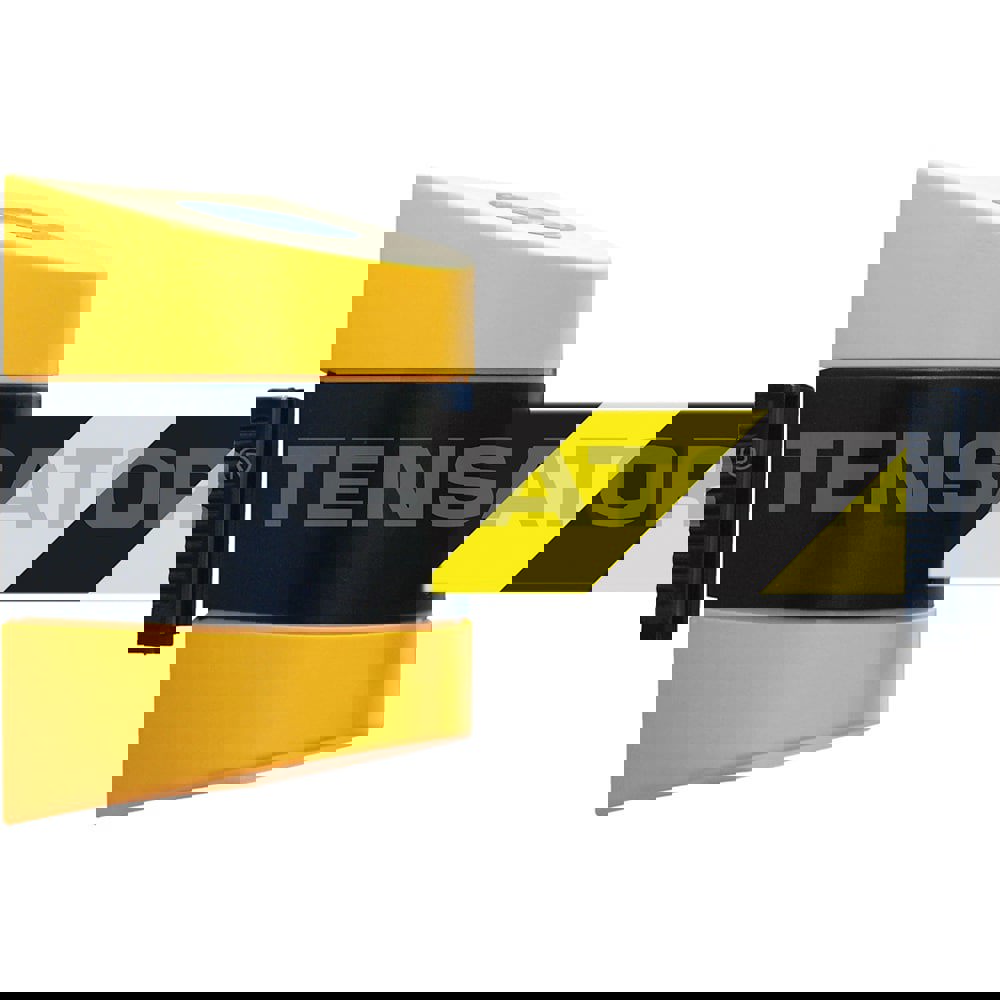 Pedestrian Barrier Wall Unit: Plastic, Yellow, Wall Mount