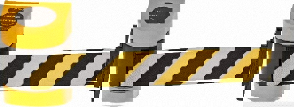 Pedestrian Barrier Tensabarrier: Plastic, Yellow, Wall Mount