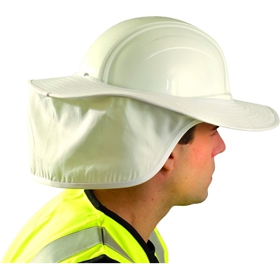 Hard Hat Shade: Cotton, White, Use with Regular Hard Hat