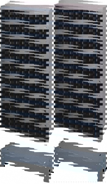 72 Bin Bin Shelving Unit with Openings and Base