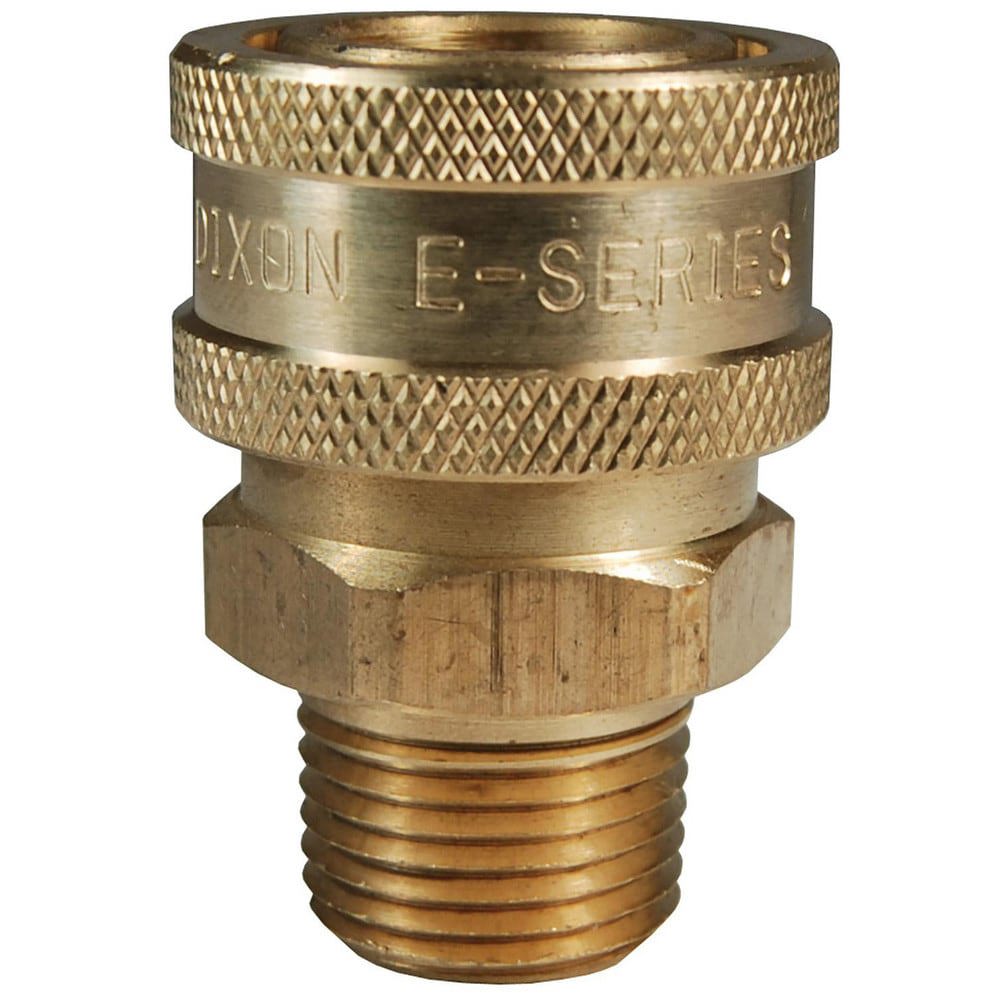 Hydraulic Hose Fittings & Couplings; Type: E-Series Straight Through Male Threaded Coupler ; Fitting Type: Coupler ; Hose Inside Diameter (Decimal Inch): 1.0000 ; Hose Size: 1 ; Material: Brass ; Thread Type: NPTF