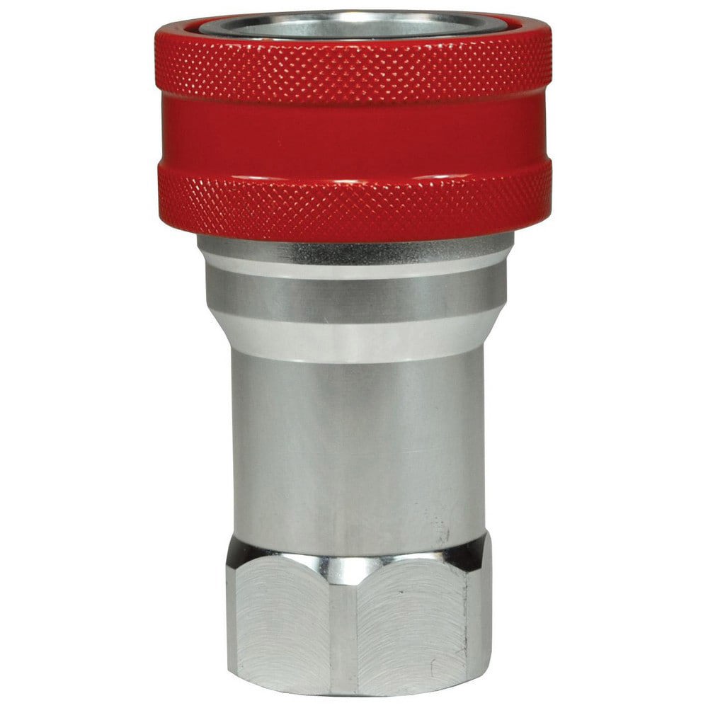 Hydraulic Hose Fittings & Couplings; Type: H-Series ISO-B Poppet Valve Female Threaded Coupler ; Fitting Type: Coupler ; Hose Inside Diameter (Decimal Inch): 1.0000 ; Hose Size: 1 ; Material: Steel ; Thread Type: NPTF