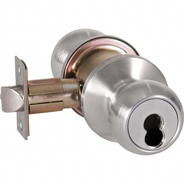 Knob Locksets; Cylinder Type: Tumbler ; Type: Storeroom ; Door Thickness: 1 3/8 - 2 ; Material: Brass ; Finish/Coating: Satin Chrome; Satin Chrome ; Compatible Door Thickness: 1 3/8 - 2