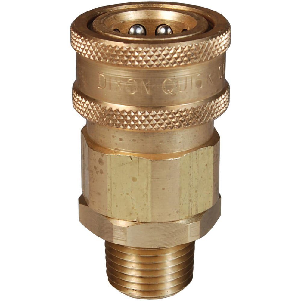 Hydraulic Hose Fittings & Couplings; Type: V-Series Valved Male Coupler ; Fitting Type: Coupler ; Hose Inside Diameter (Decimal Inch): 1.0000 ; Hose Size: 1 ; Material: Brass ; Thread Type: NPTF