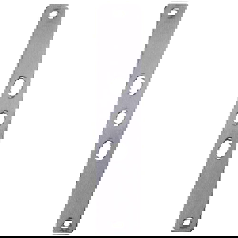 Filler Plates; Type: Spacer Bracket ; Length (Inch): 9 ; Width (Inch): 1-3/4 ; Diameter (Inch, Fraction): 1/8 ; Material: Aluminum ; Finish Coating: Satin Stainless Steel