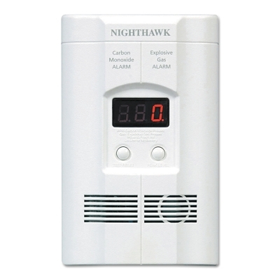 6.1 Inch Long x 3.8 Inch Wide, AC Plug In 120 Volt Carbon Monoxide and Explosive Gas Alarm