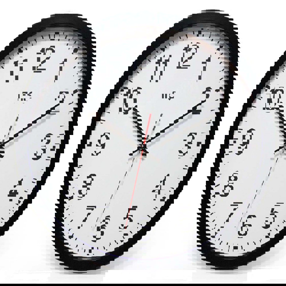 12-1/4 Inch Diameter, White Face, Dial Wall Clock