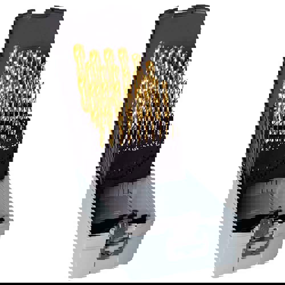 Drill Bit Set: Jobber Length Drill Bits, 25 Pc, 0.0394