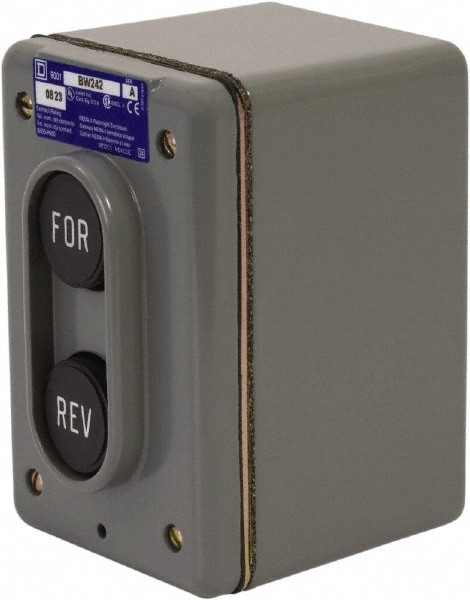 Push-Button Control Station: Momentary, NO, Forward & Reverse